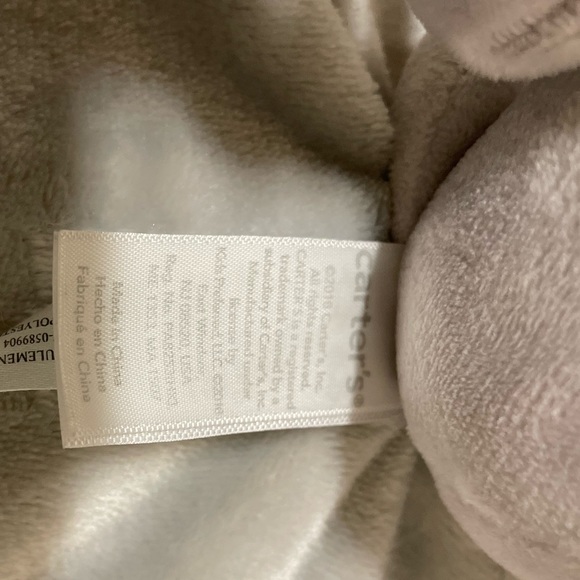 Carters Gray Elephant Plush Lovey Baby Security Blanket - Picture 5 of 9